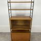 Modular shelf from the 1950s, wood and metal, vintage.