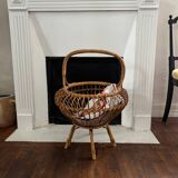 Rattan plant stand