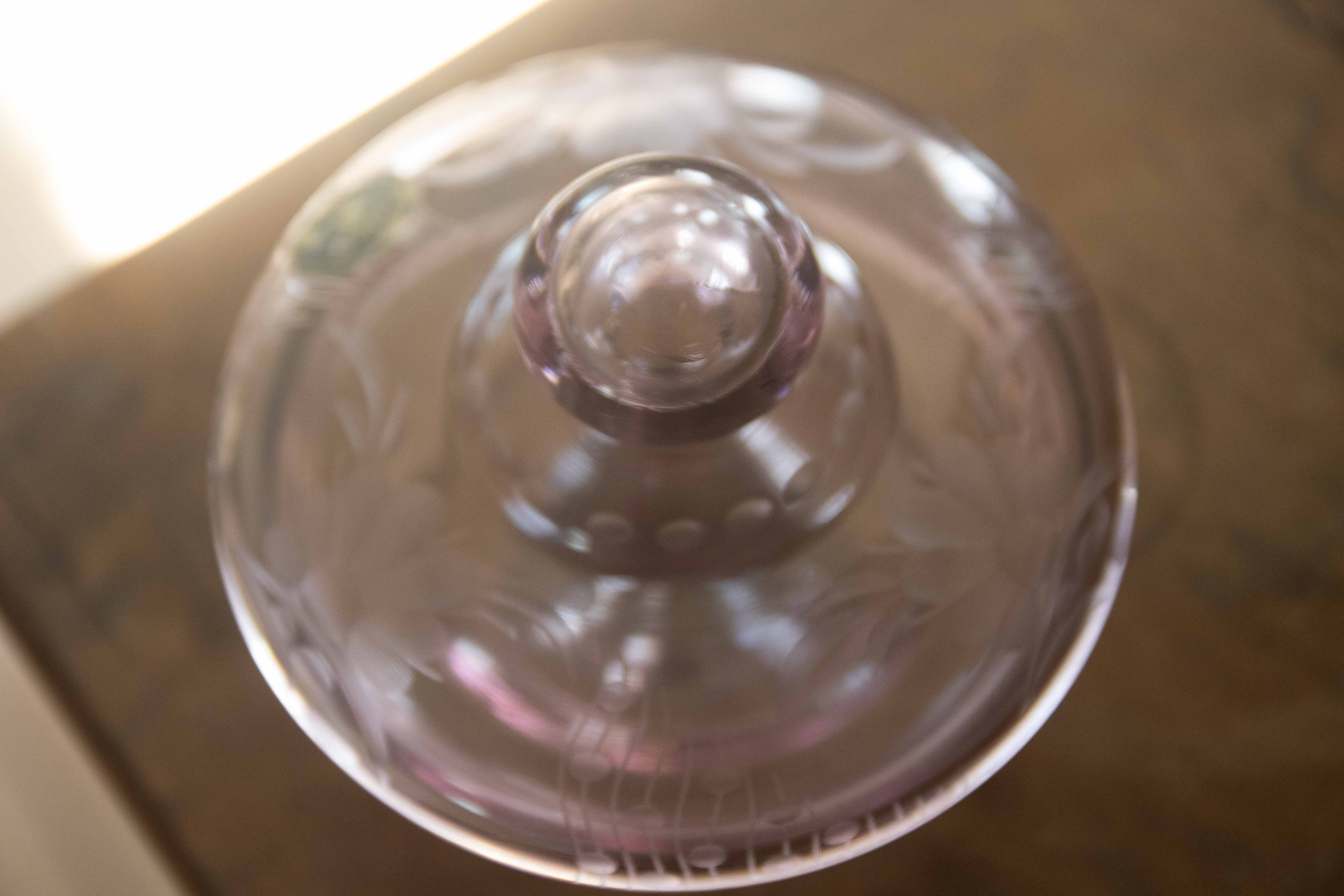 Purple candy cut Bohemian crystal