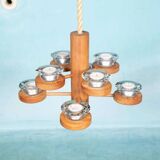 Bohemian chandelier, vintage Nordic pine