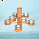 Bohemian chandelier, vintage Nordic pine