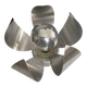 Plafonnier ou applique Lotus vintage en aluminium brossé