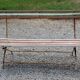 Garden bench with folding wooden slats base tubes from the 50s