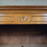 Antique Louis XV wardrobe in solid wood (oak and walnut)