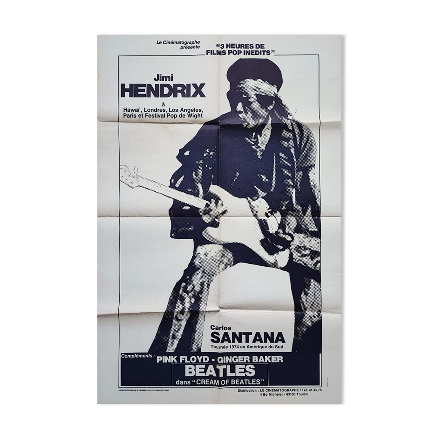 【希少】1977 Jimi Hendrix ポスター JIMI HENDRIX EXPERIENCE Japan 1977 MPF 1076 LP AXIS: BOLD AS