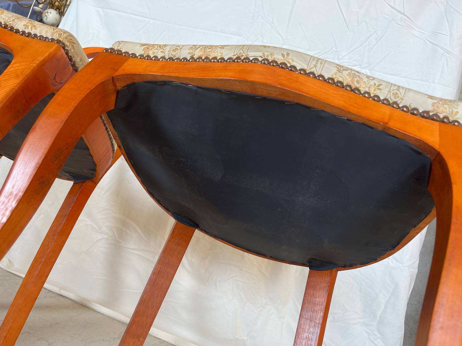 2 upholstered hot air balloon chairs