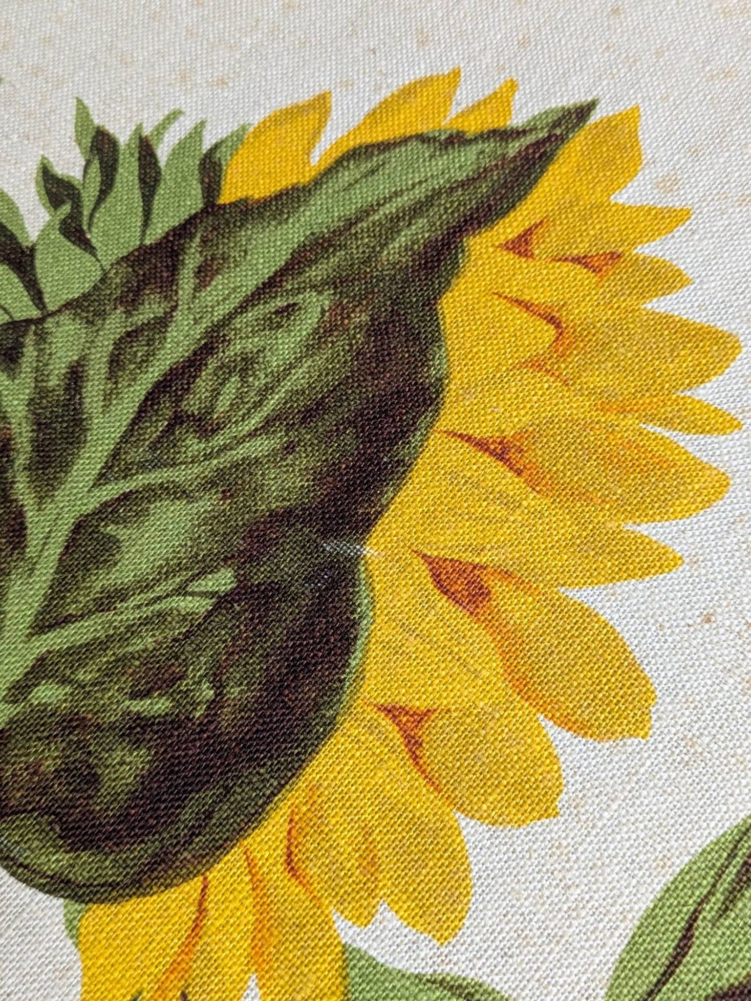 Vintage painting on linen "The Sunflowers" by Irmgard Gutsche 60s/70s