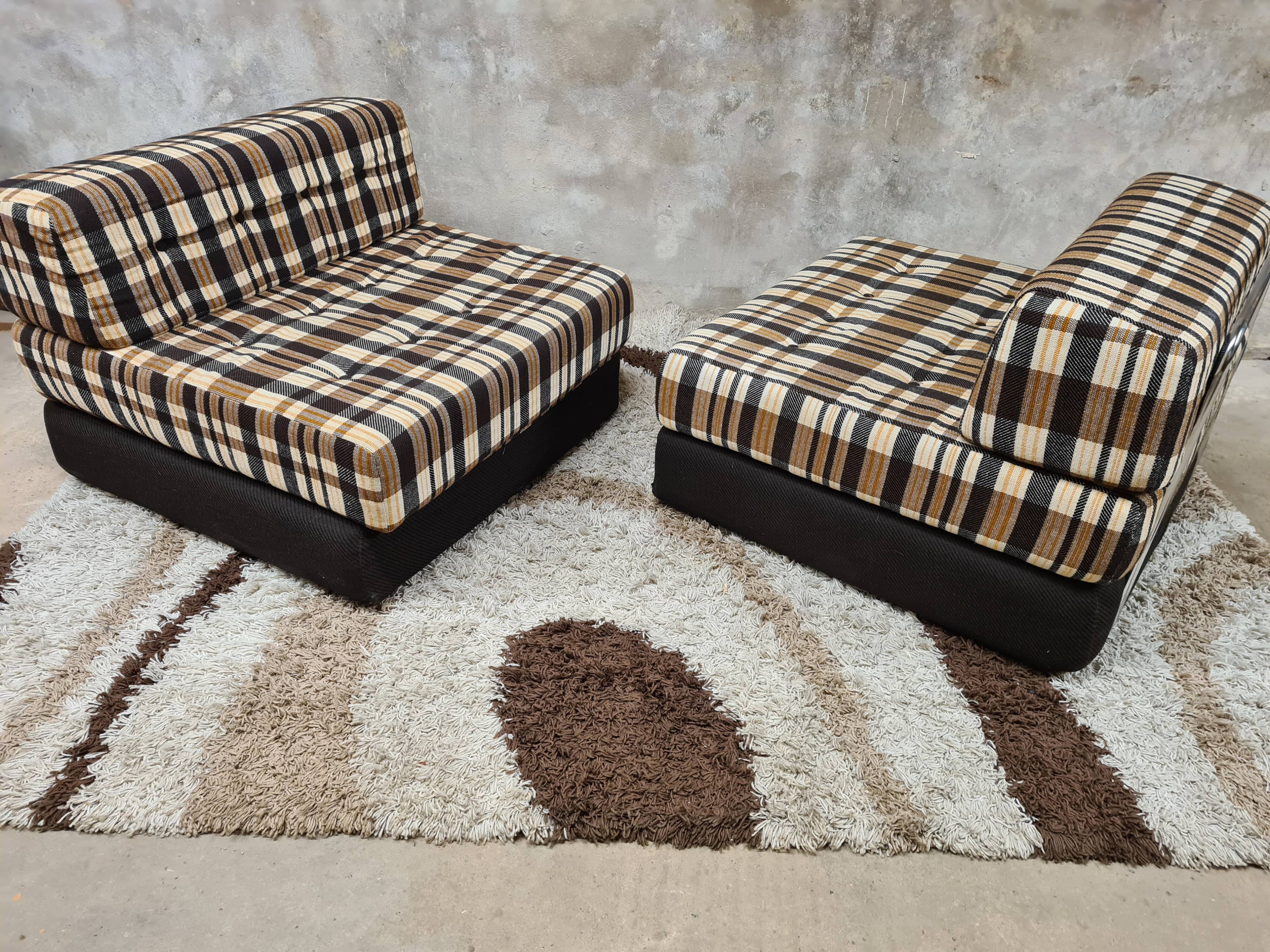 Paire de fauteuil lounge année 70' vintage