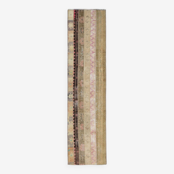 2x8 brown vintage runner rug.65x265cm