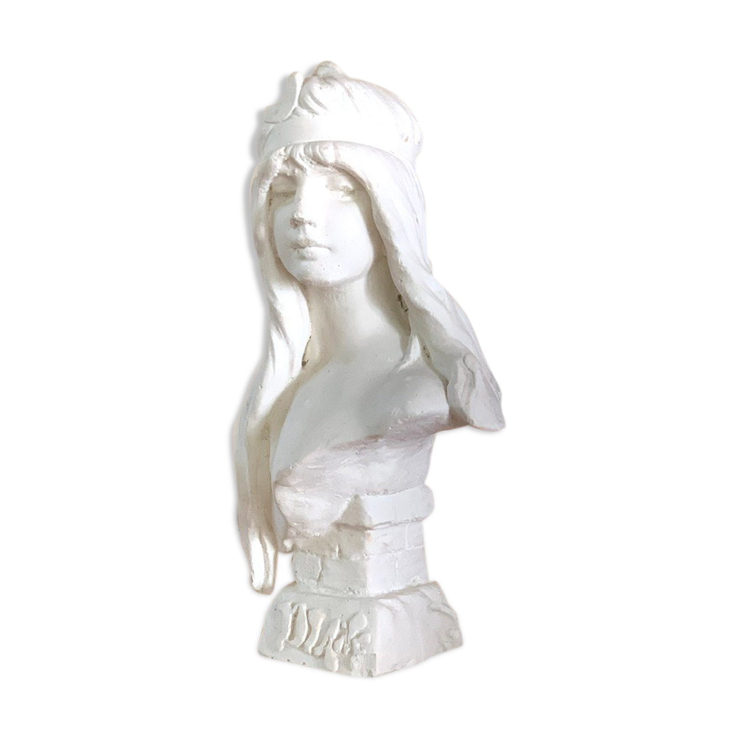 Bust of woman in plaster: Diane