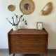 Vintage oak commode from the 1960s.