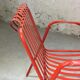 1960s red metal chair published by Stil Garden