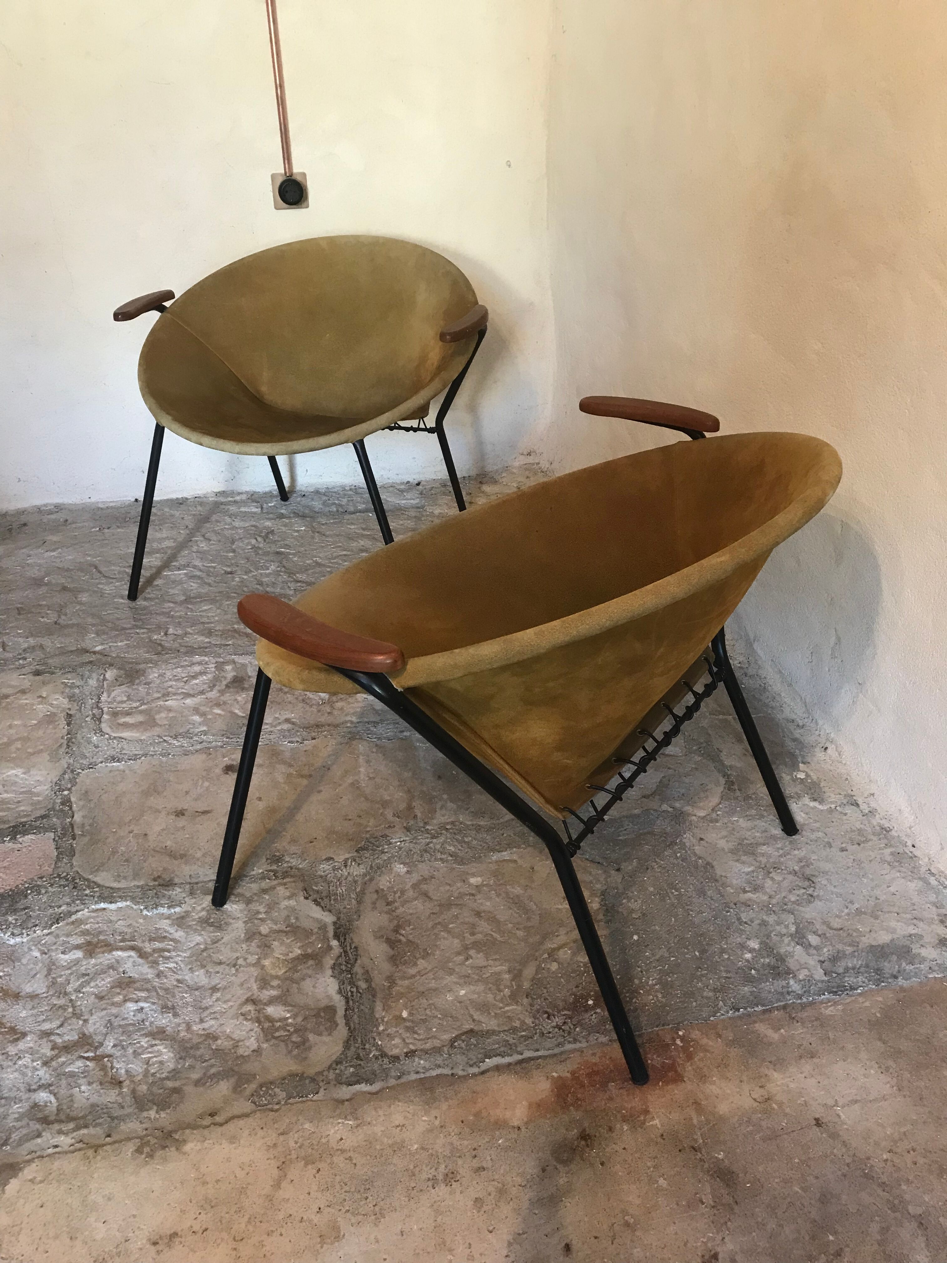 Paire de fauteuils Balloon Chair par Hans Olsen 1960 Danemark
