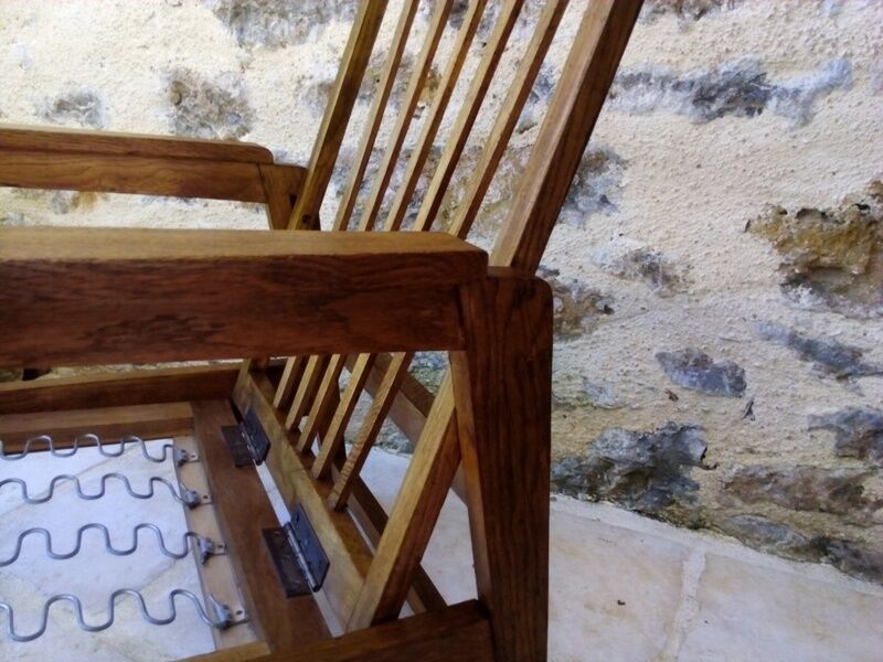 Armchair 50s style scandinavian 3 positions