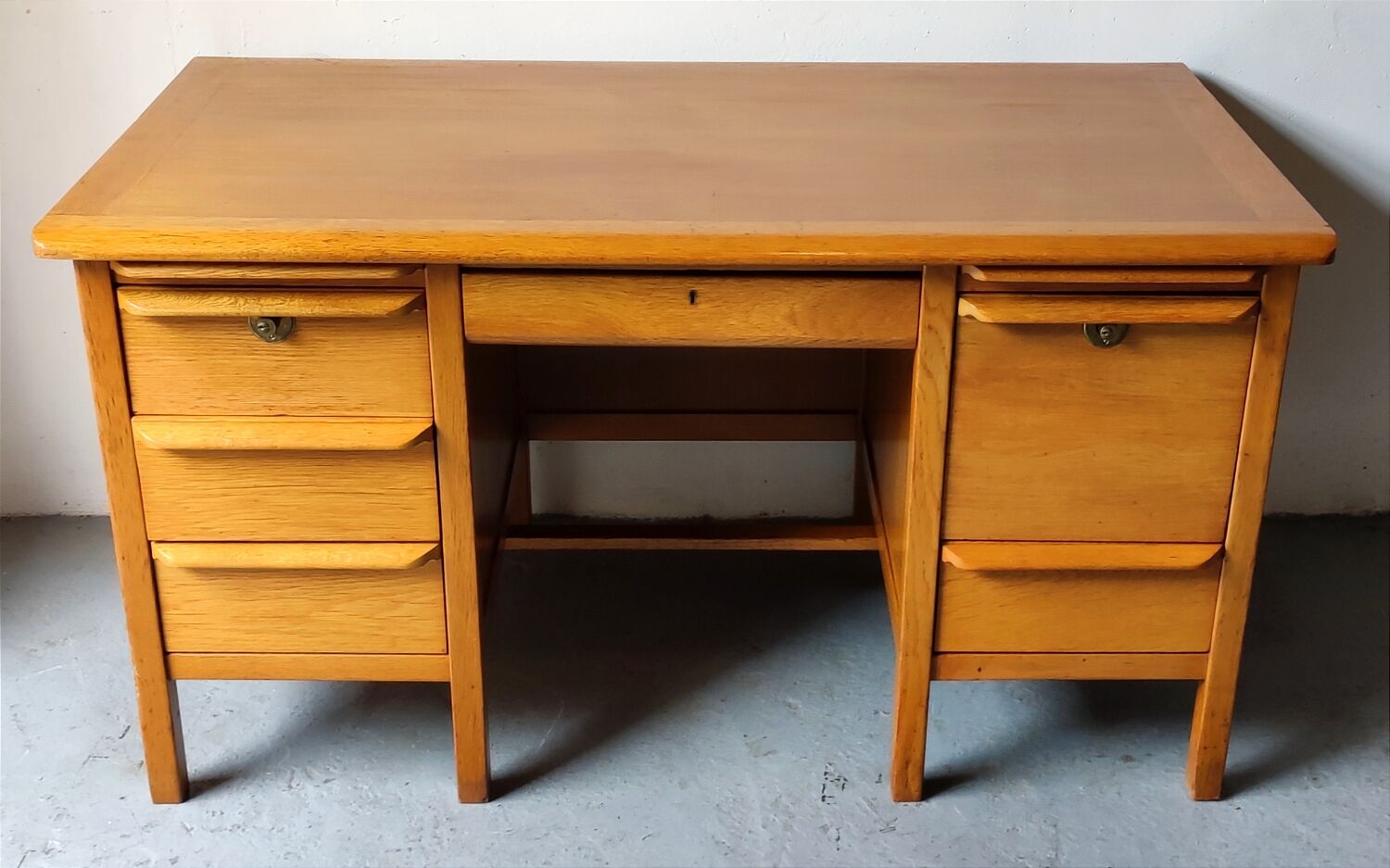 Scandinavian light oak desk