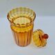 Large fluted blown glass jar