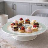 Vintage Villeroy & Boch serving dish on stand, Botanica collection.