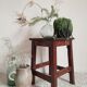 Tabouret de ferme en bois ancien