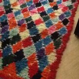 Carpet Harlequin boucherouite unique piece, 192 x 85