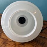 80s pendant light with white and green flower pattern