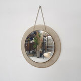 Mid-century round metal mirror, France 1960's