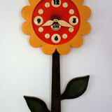 Vintage Kiva flower wall clock