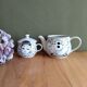 Teapot set and vintage pierrot cup