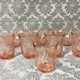 Lot service art table luminarc arcoroc model rosaline vintage 1950/1960