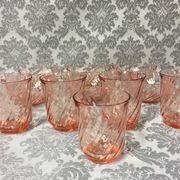 Lot service art table luminarc arcoroc model rosaline vintage 1950/1960