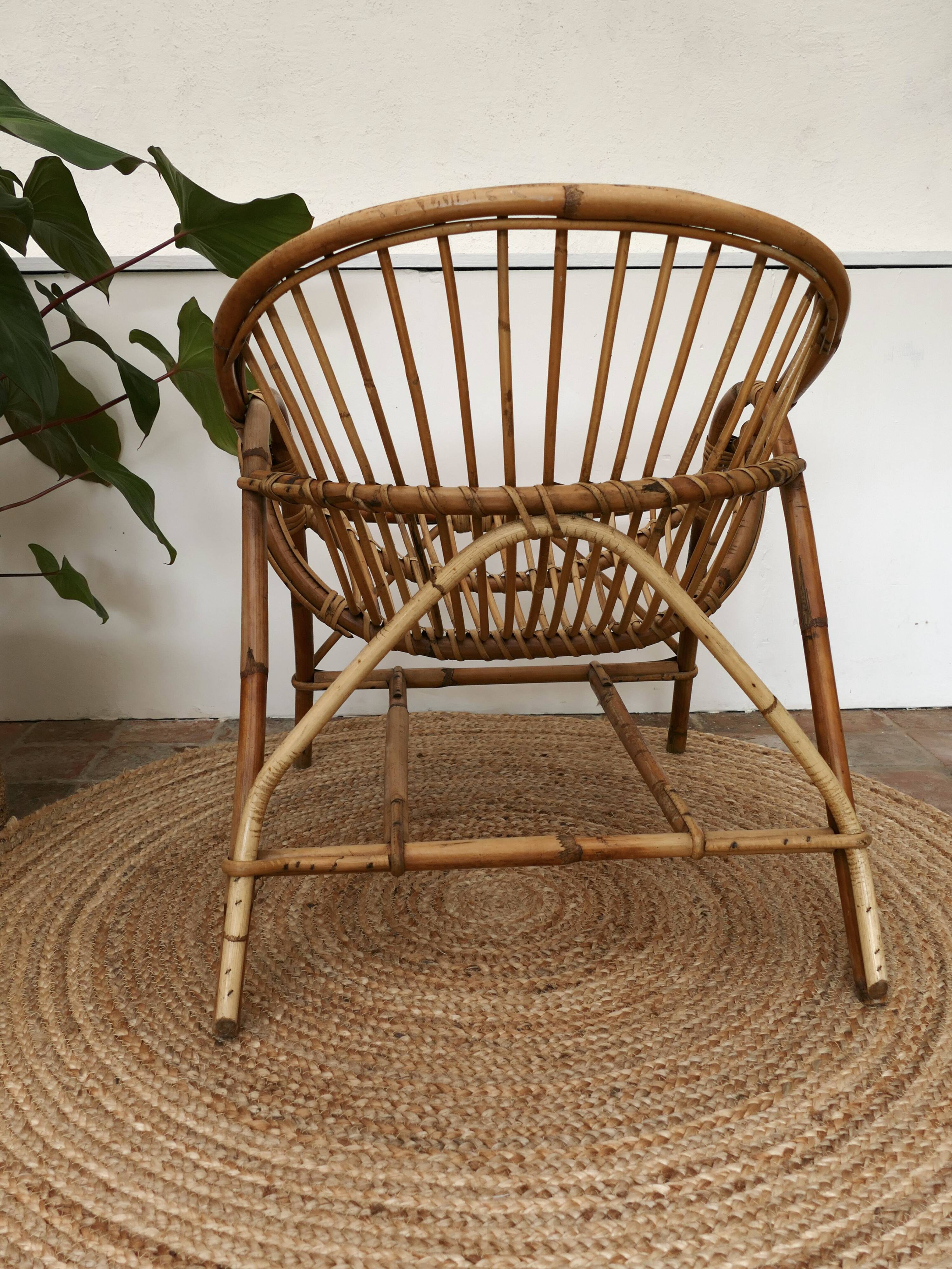 Rattan armchair