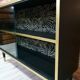 Display case, 1970s Poland, renovated. Black and gold.