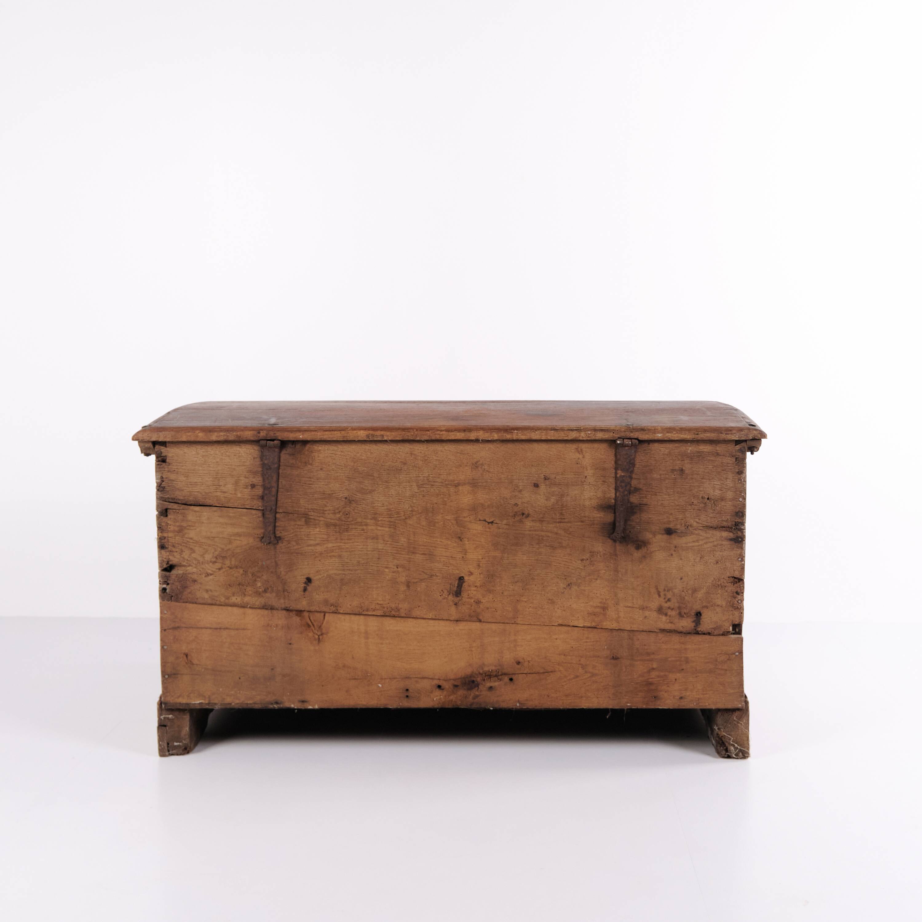 Chest – Oak – Carved details & inlay – c. 1860s