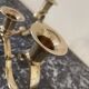 Gold-plated brass candlestick