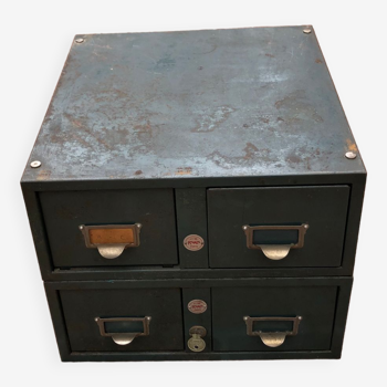 Metal boxes with drawers