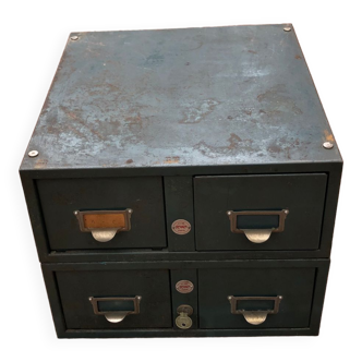 Metal boxes with drawers