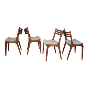 Ensemble de 4 chaises - teck danemark