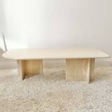 Table basse en travertin (Roche Bobois)