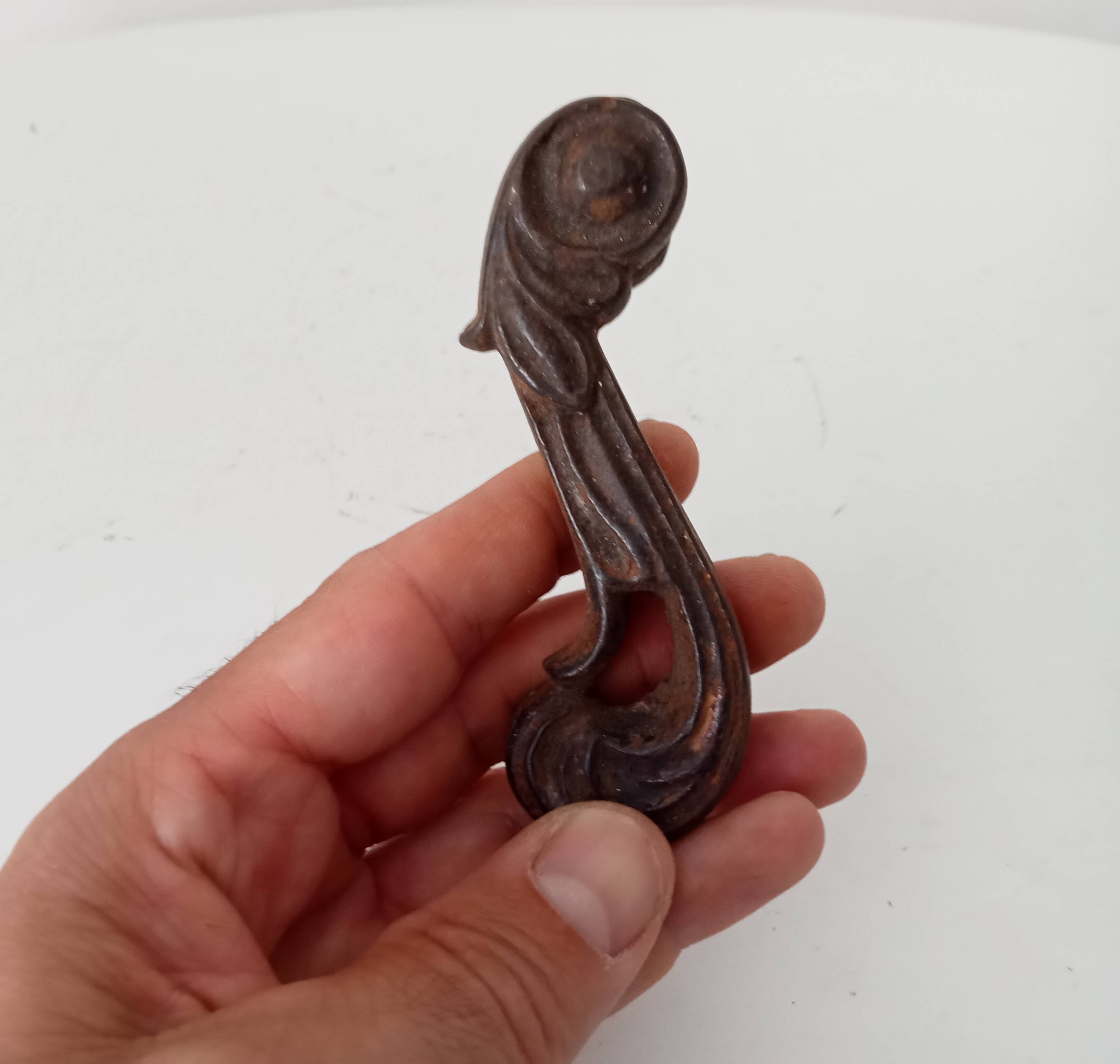 Antique cast iron Art Nouveau door handle