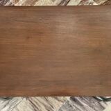 Art Deco pedestal table wood and chrome