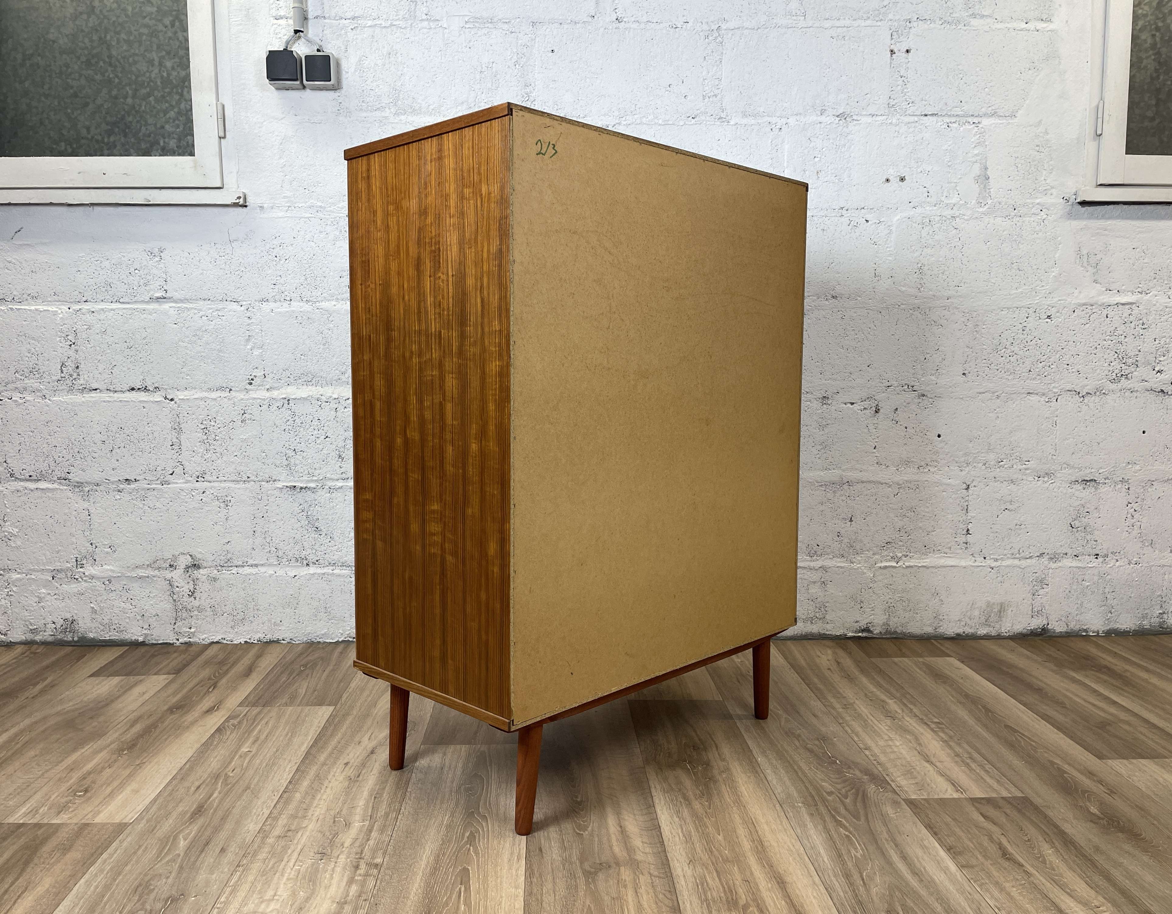 Scandinavian chest of drawers 6 drawers vintage teak, 60s