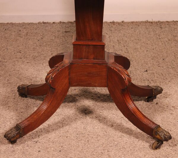 Console Ou Table à Jeux En Acajou d'époque Regency