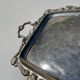 Silver metal rectangular butler tray