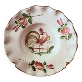 Petite assiette decorative murale, decor coq