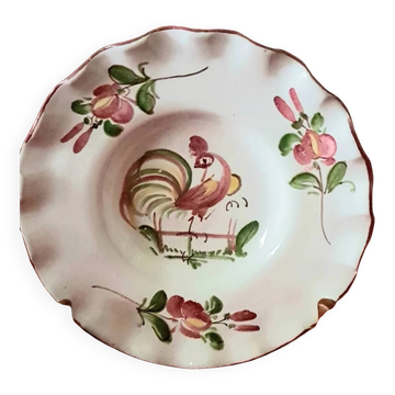 Small decorative wall plate, rooster decor