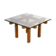 50s Alfred Hendrickx wood and glass coffee table for Belform