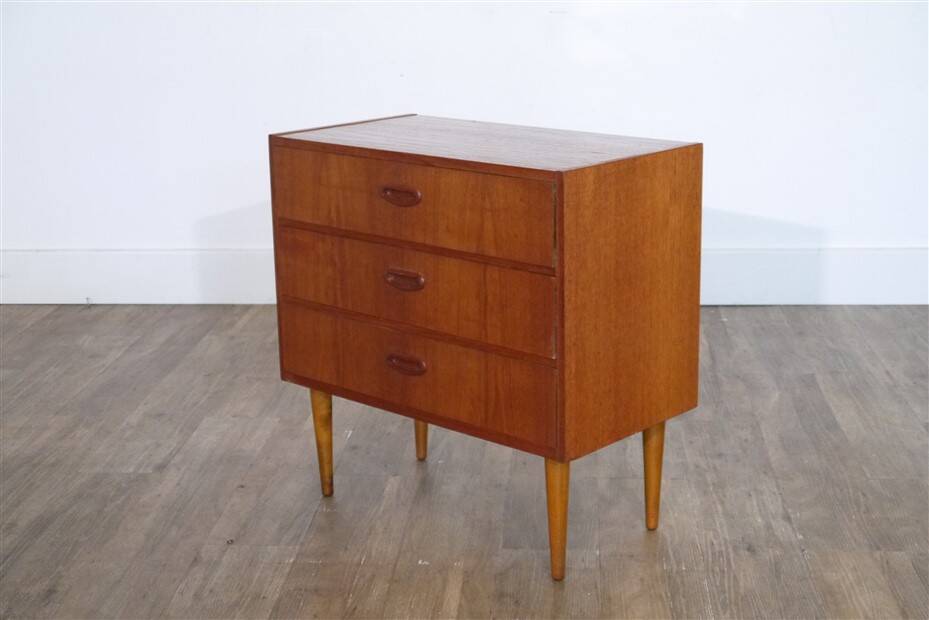 Vintage Scandinavian teak chest of drawers 1960