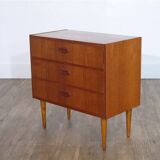 Commode vintage scandinave en teck 1960