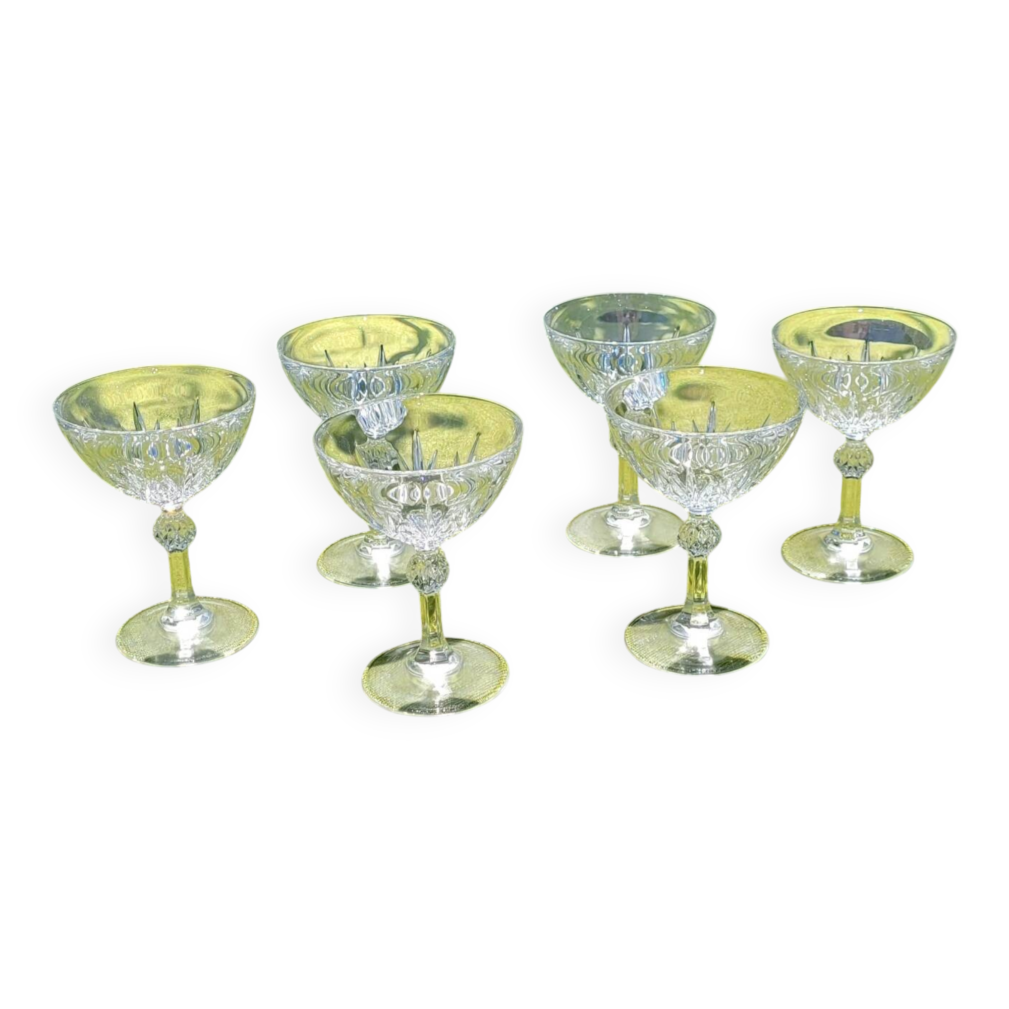 Vintage crystal footed glass from Arques lot