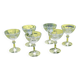 Vintage crystal footed glass from Arques lot