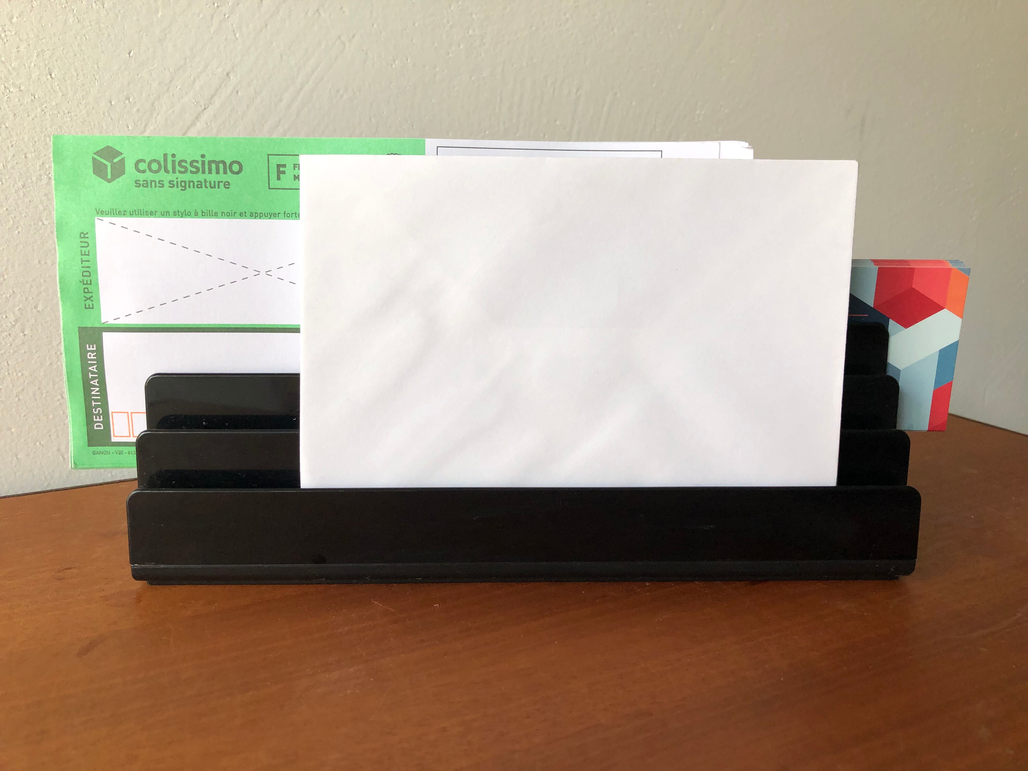 Letter holder, design Rino Pirovano, Italy.